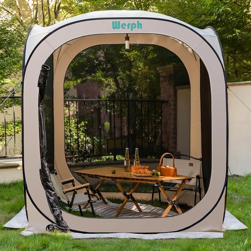 Portable Pop Up Canopy Tent with Mosquito Mesh Net, 6x6 FT Screen Hous