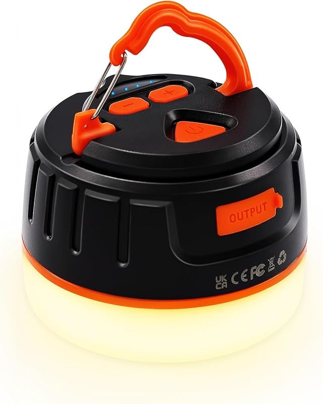 Rechargeable LED Camping Lantern, 300H Runtime, 6400mAh, IPX5 Waterpro