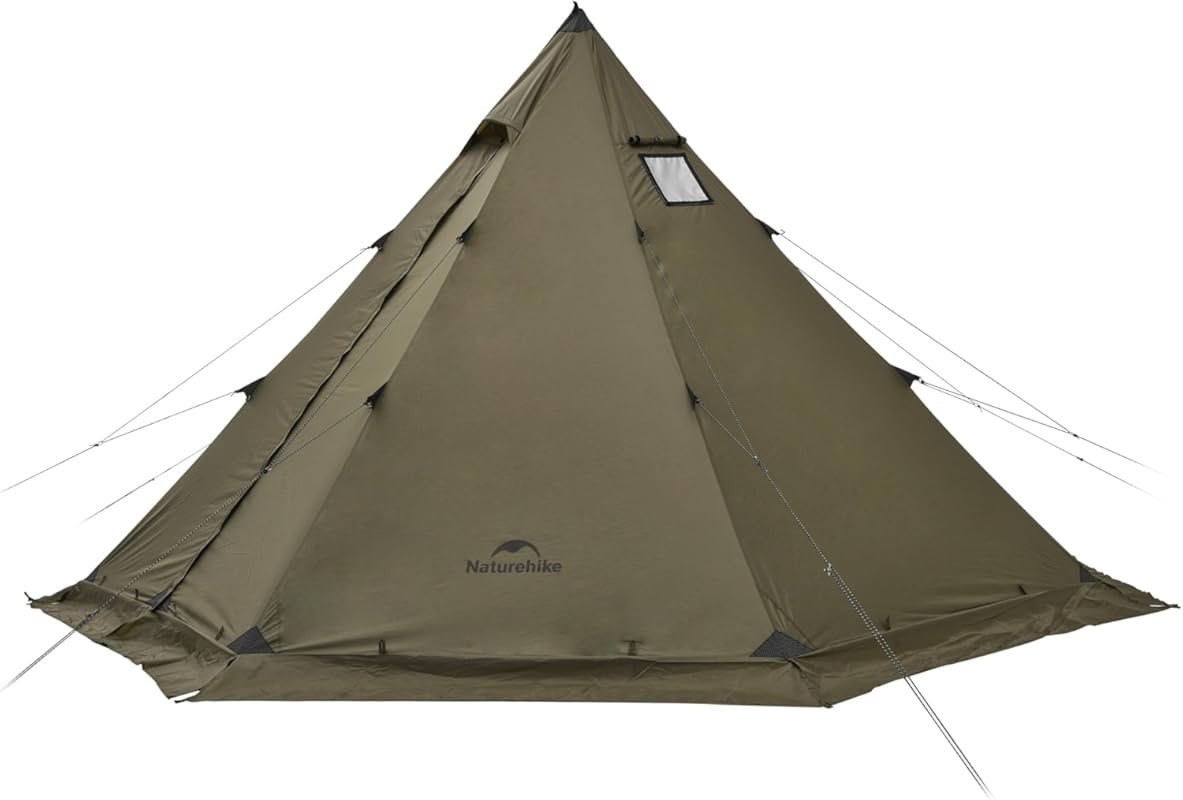 Naturehike Ranch Fire 4-6 Person Teepee Hot Tent, Cold Weather 4-Seaso