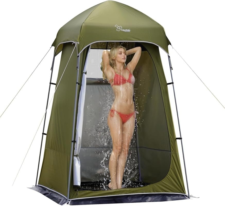 Vidalido Easy Setup Portable Camping Shower Tent for Privacy, Waterpro
