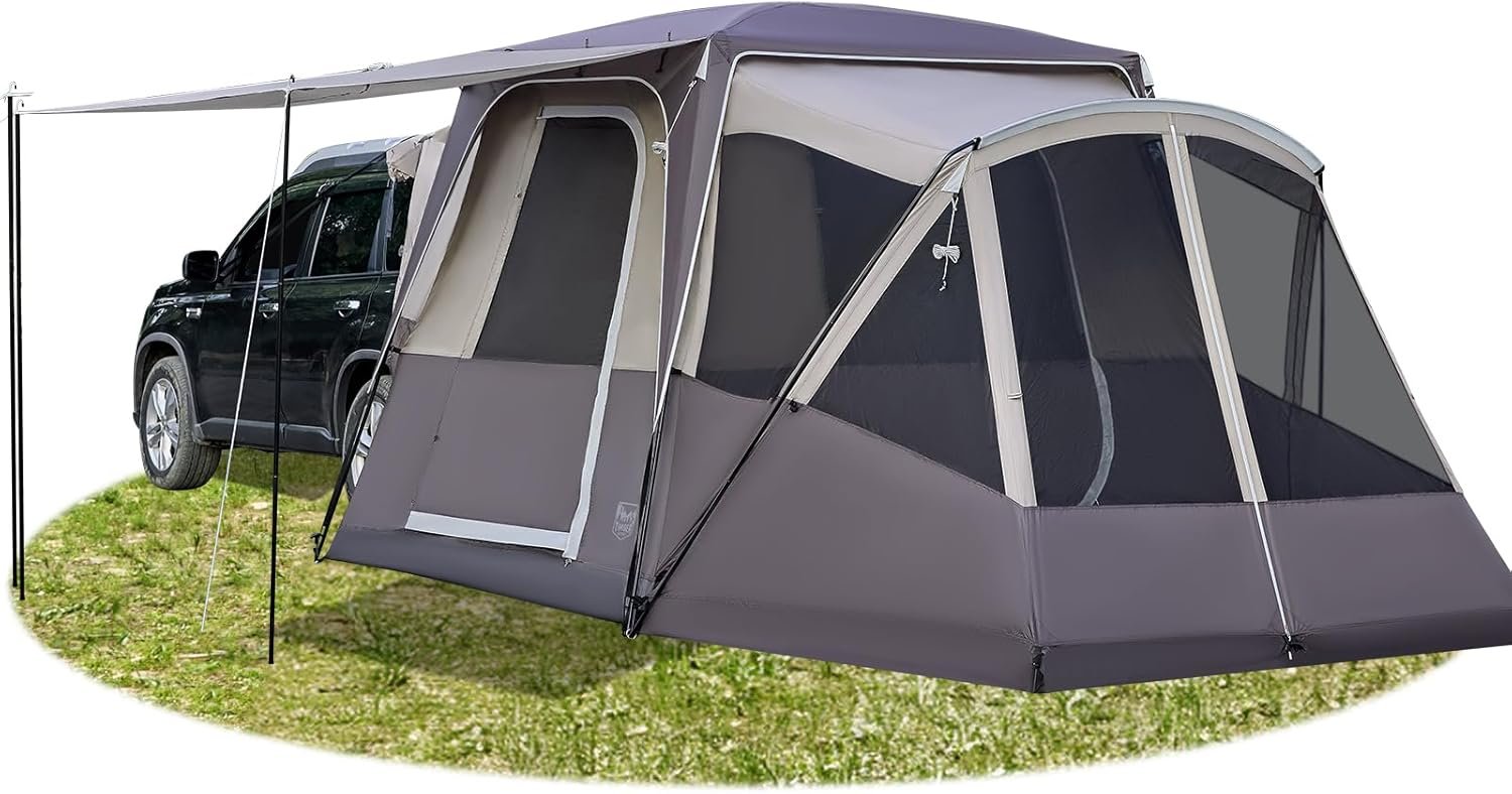 TIMBER RIDGE 5-9 Person SUV Tent: Weather Resistant, Portable with Scr