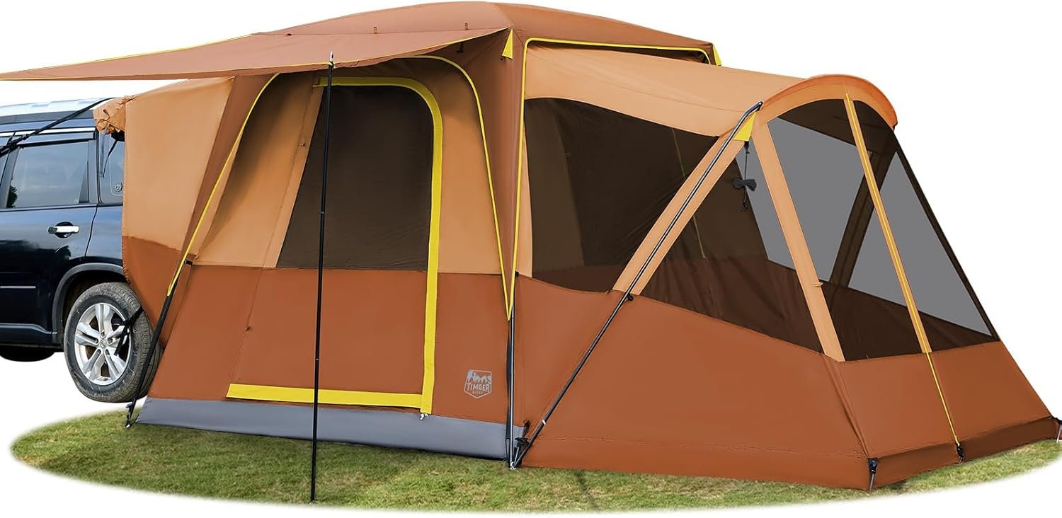 TIMBER RIDGE 5-9 Person SUV Tent: Weather Resistant, Portable with Scr