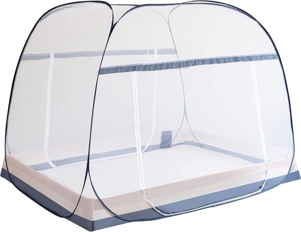 Pop Up Mosquito Net Tent for Beds Portable Foldable Netting Folding De