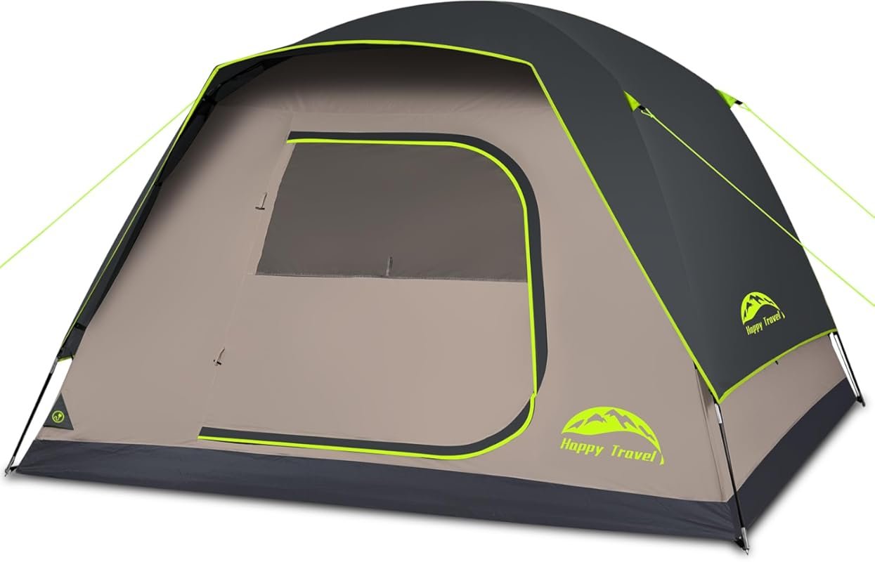Happy Travel 4/6 Person Dome Tent: Waterproof, Easy Setup Family Campi
