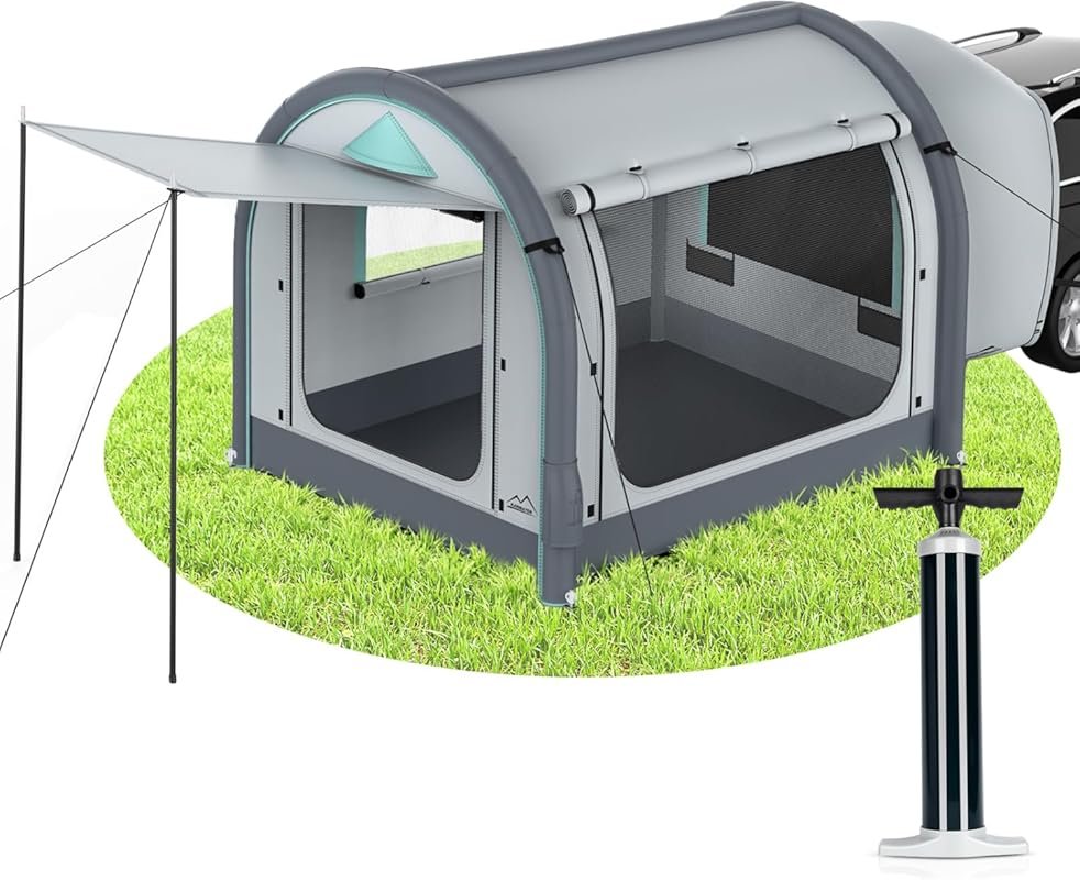 Inflatable SUV Tent for Camping: Large, Quick Setup 6-Person Blow Up T