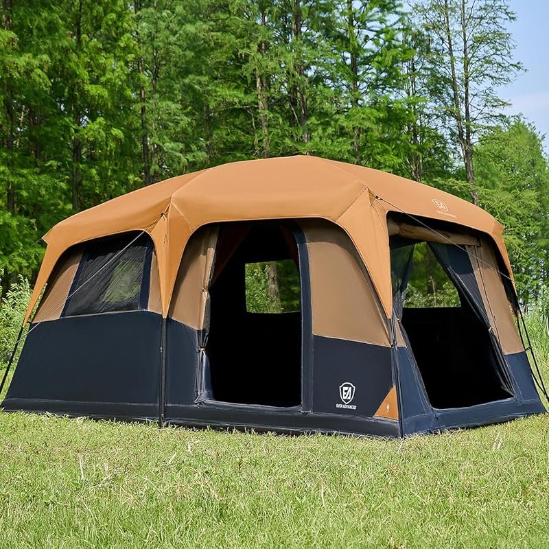 EVER ADVANCED 10 Person Blackout Design Multi Room Family Camping Tent