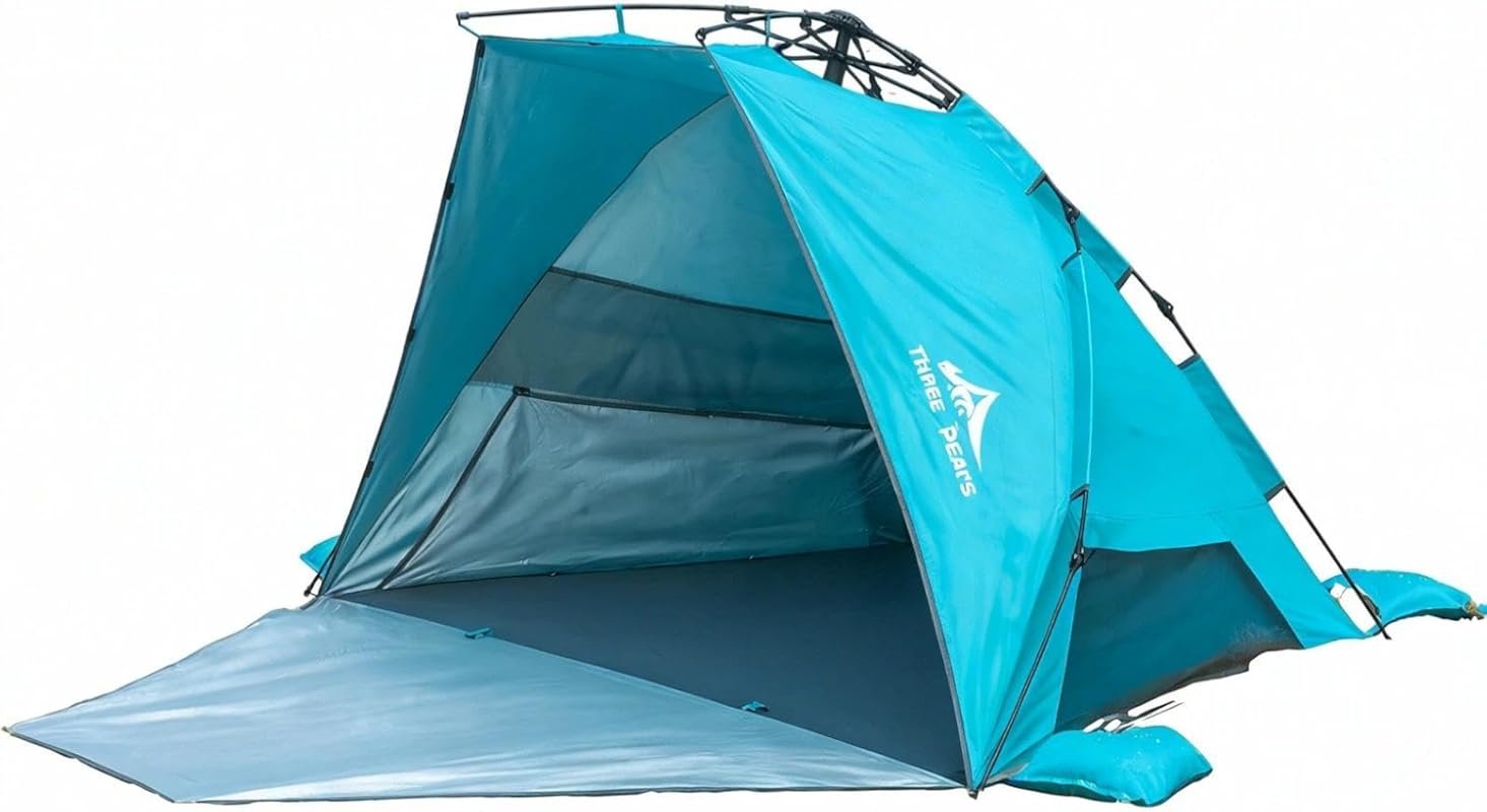 Three Bears Pop Up Beach Tent - UPF 50+ UV Protection Shade for 3-4 Pe