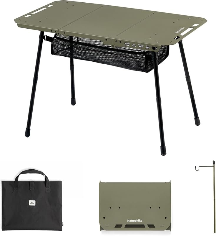 Naturehike Adjustable Height Collapsible Camping Table for Outdoor Adv