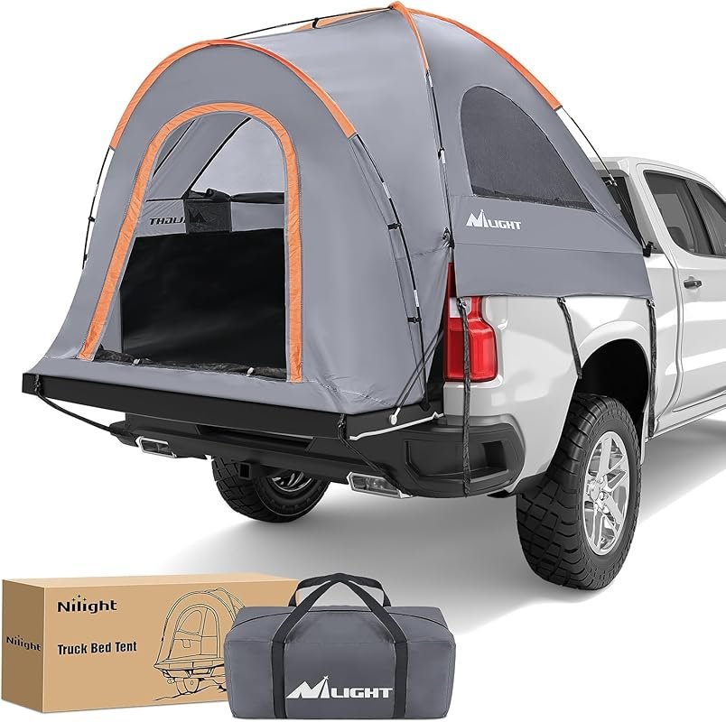 Nilight 5.2-5.8 FT Waterproof 2-Person Truck Bed Tent with Rainfly - O