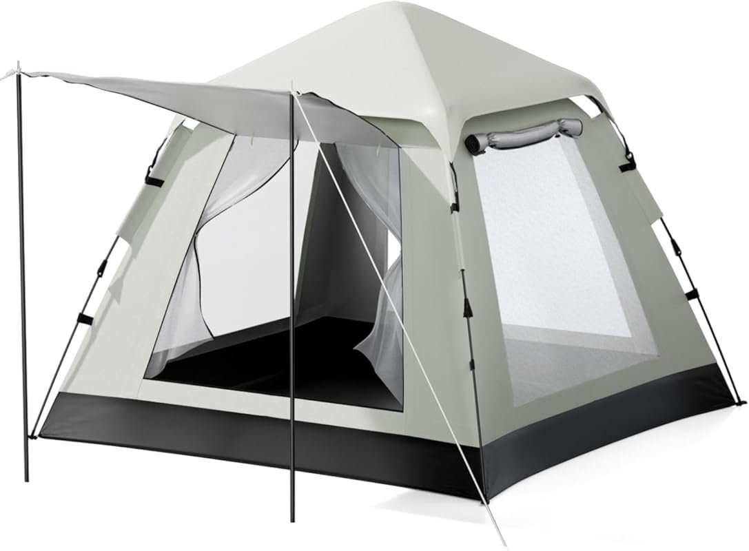 4-Person Instant Camping Tent: 60-Sec Setup, Waterproof, UV Protection