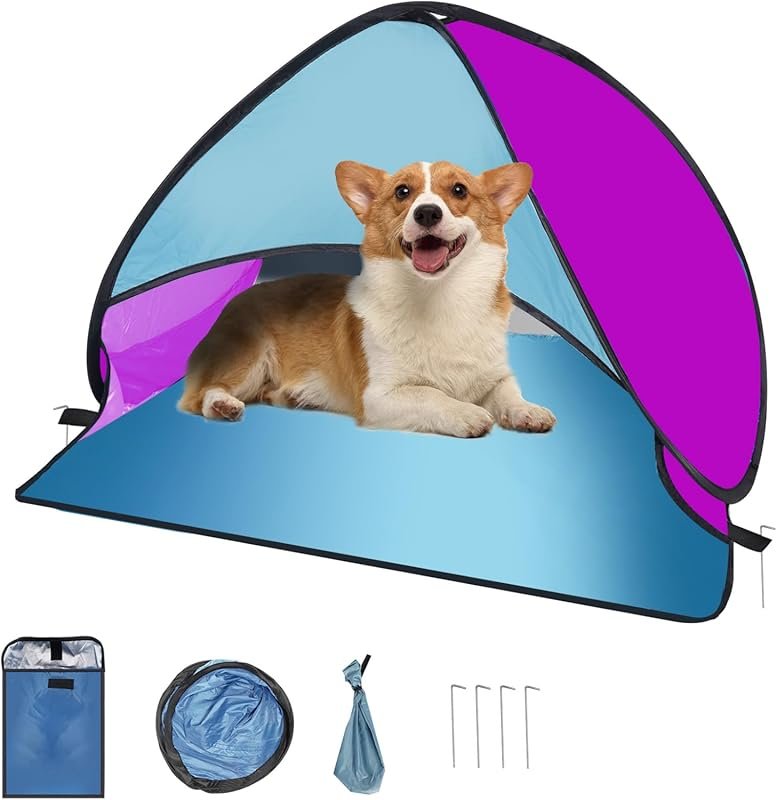 Mini Beach Tent for Pets: Portable Sun Shelter Canopy with Waterproofi