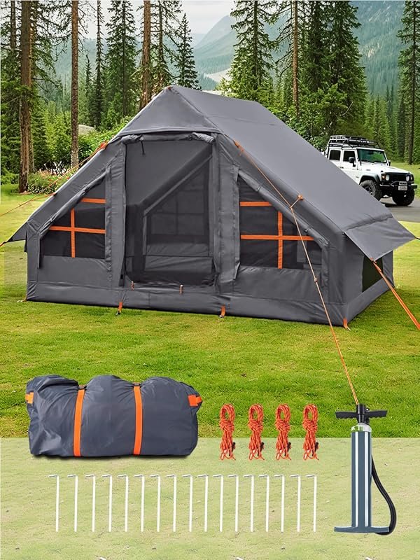 Easy Set Up Inflatable Glamping Tent: Waterproof PVC Air Tent with Han