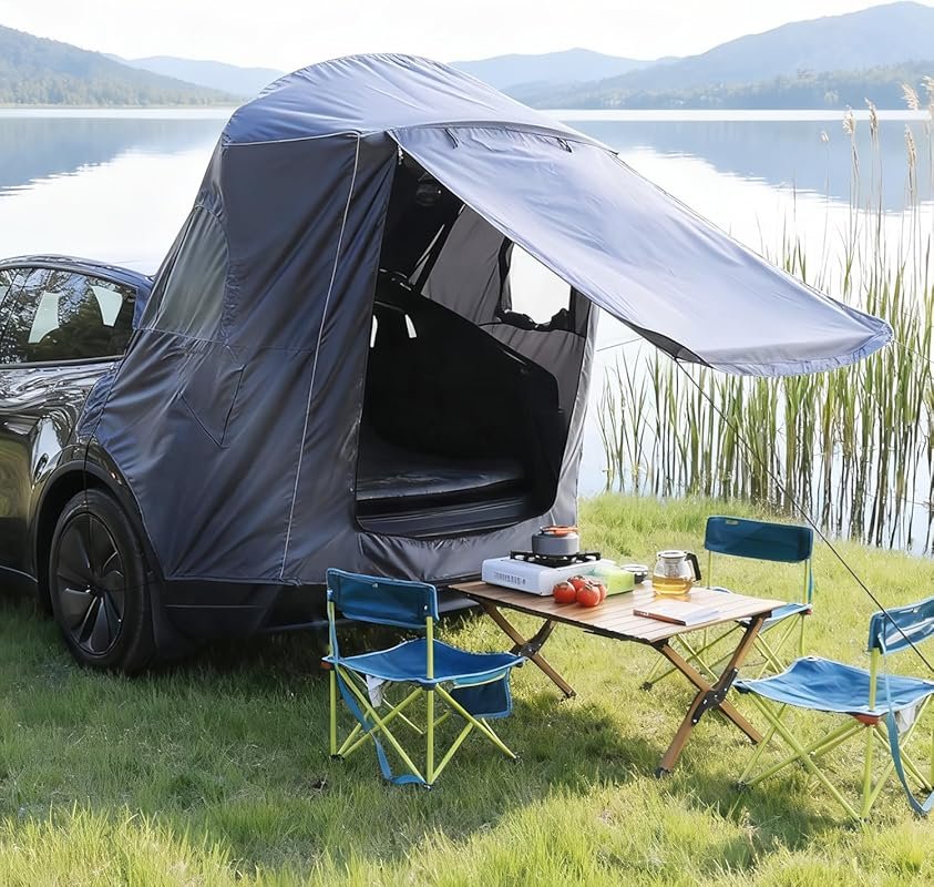 UPF50+ Waterproof 420D Oxford Tailgate Camping Tent with Screen for Te