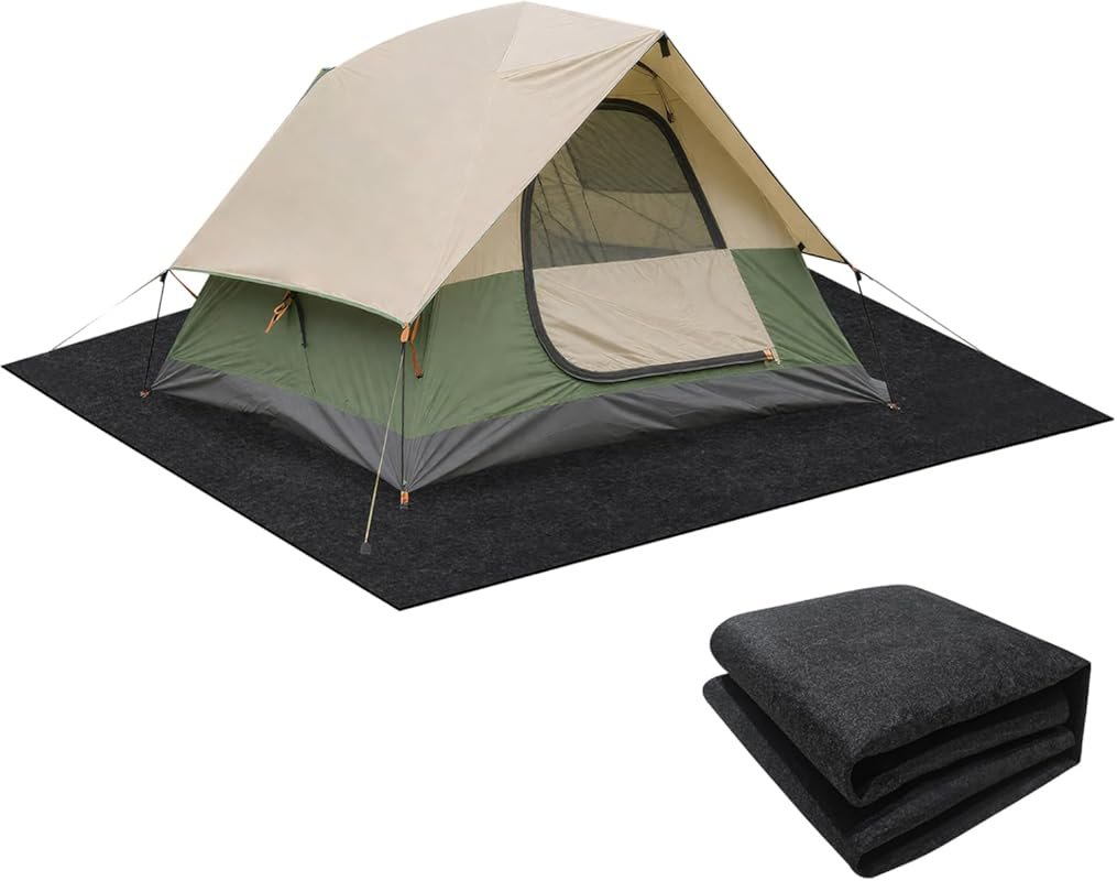 Waterproof Outdoor Tent Rug, 6.23x6.23 Ft with PVC Backing for RV, Pic