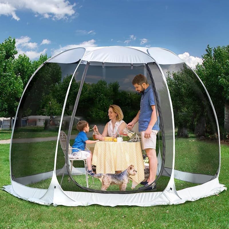 Alvantor Igloo Screen House Gazebo: Instant Pop Up Canopy Tent with Mo