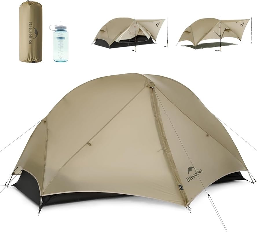 Naturehike Mongar UL Tent [2025 Upgrade]: Ultralight 1-2 Person 3-Seas