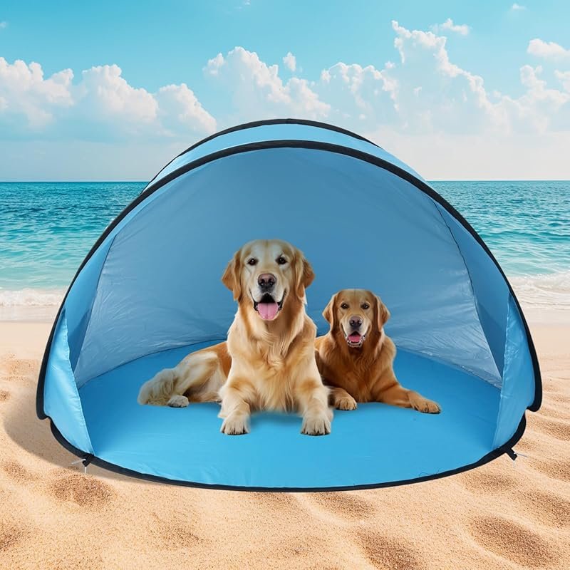 Extra Large Dog Beach Tent - Portable Pop Up Pet Tent with Waterproof 