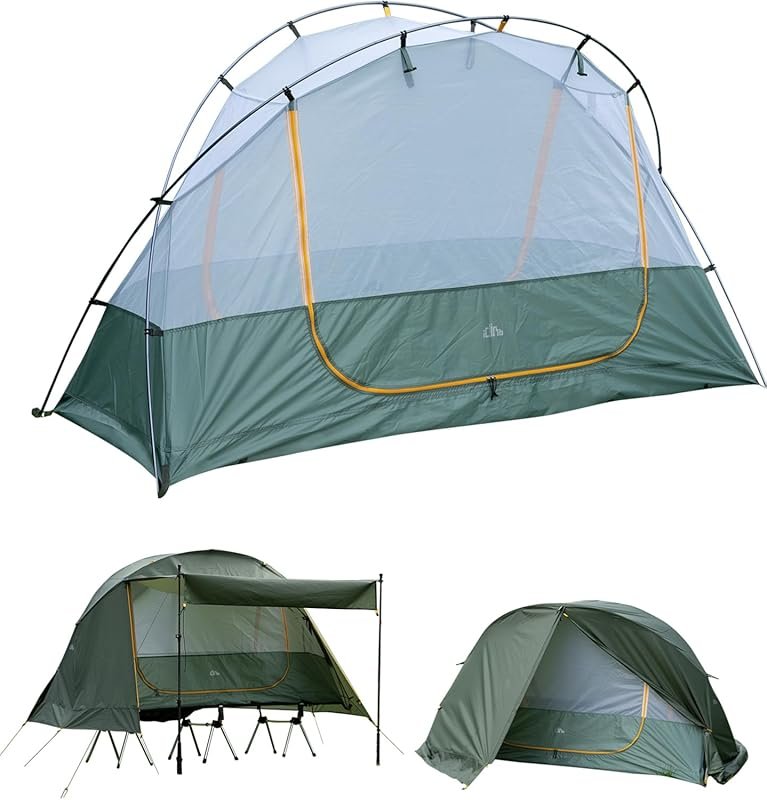 iClimb Ultralight 4 Season Solo Tent, Waterproof with Snow Skirt for B