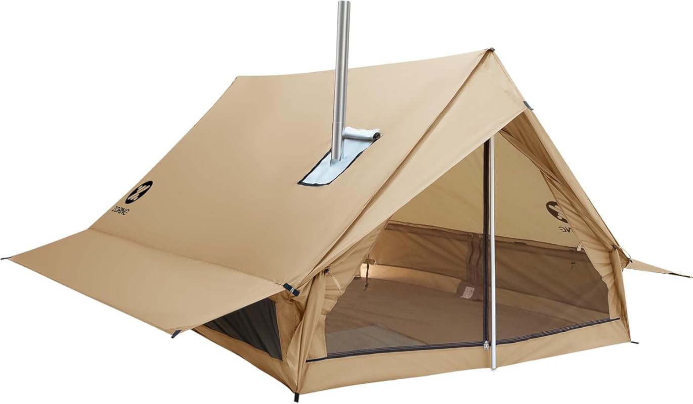 4 Season Hot Tent with Stove Jack: Waterproof Winter Cabin/Tipi Shelte