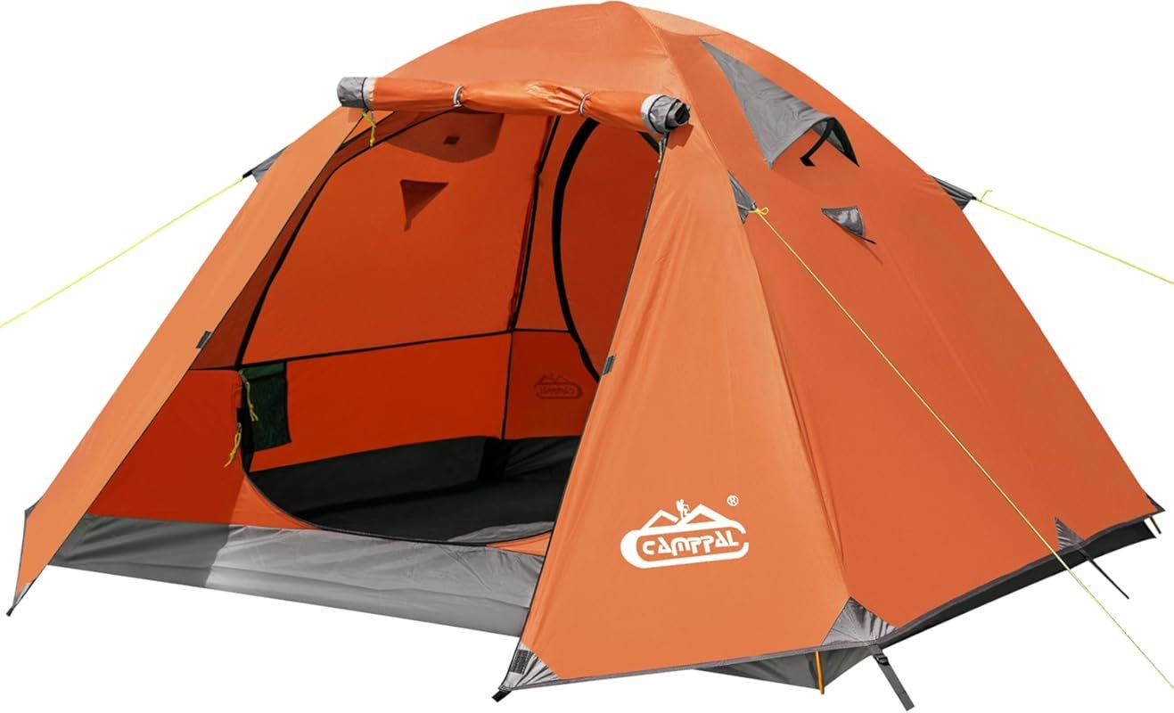2-3 Person Backpacking Tent: Waterproof, Windproof, Double Door, UPF 5