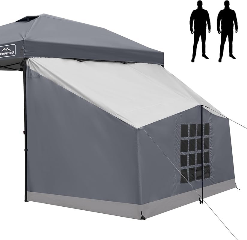 KAMPKEEPER 2 Person Side Tent for 10x10 Pop Up Canopy, Easy Up Gazebo Room with Mesh Window