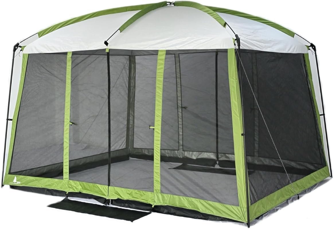 3 Season Outdoor Screen House Tent with Mesh Windows for Camping, Picnic, Beach
