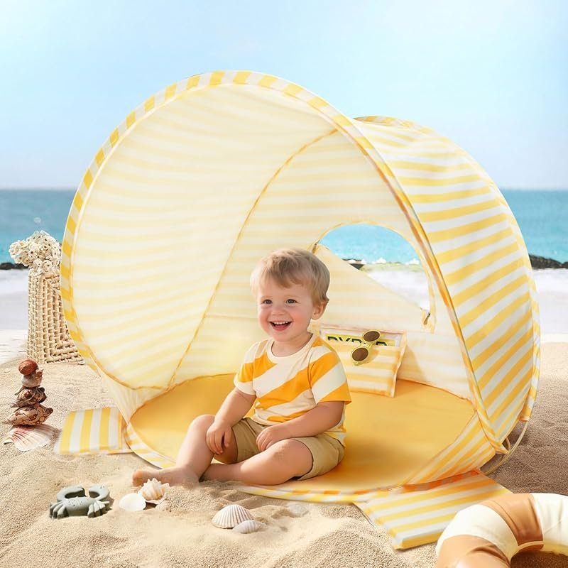 Tiny Land Baby Beach Tent: UV Protection Pop Up Sun Shelter, Portable 