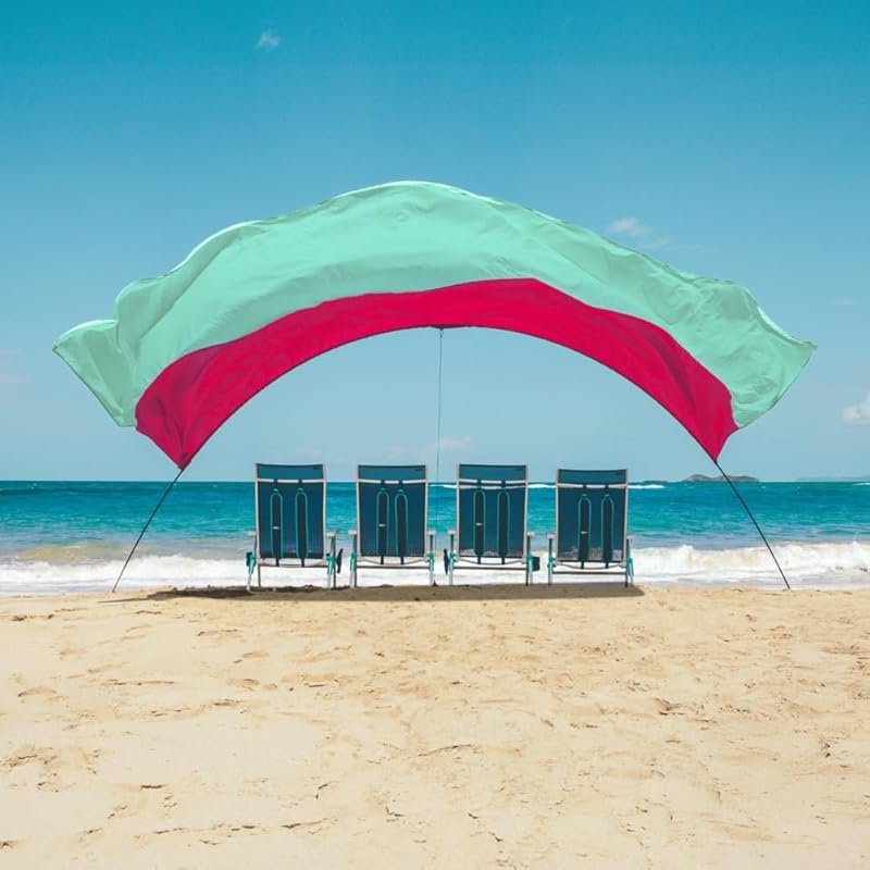 Shibumi Shade 3.0 Berry Mint: Wind-Powered Beach Tent, 150 Sq. Ft. Sha