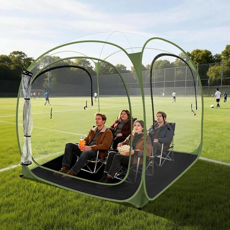 ARCTICSEA Thickened PVC Sports Tent: All-Weather 2-6 Person Pop-Up She