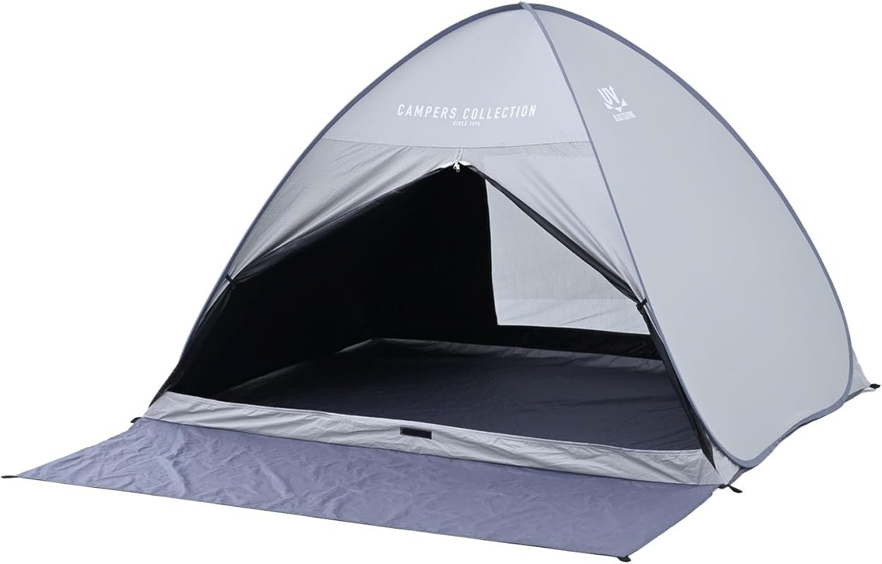 Campers Collection SBOS-6UV(GY) Pop-up Tent, Light Blocking & UV Reduc