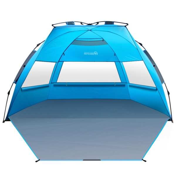 OutdoorMaster Beach Tent Sun Shelter for 3-4 Person, Pop Up Beach Tent Easy Setu