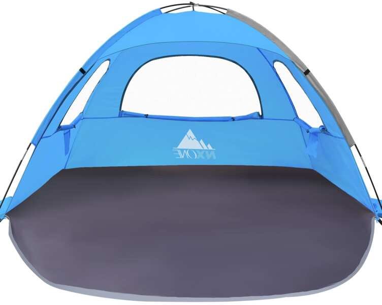 NXONE Beach Tent Sun Shelter with UPF 50+ UV Protection, Lightweight Easy Setup 