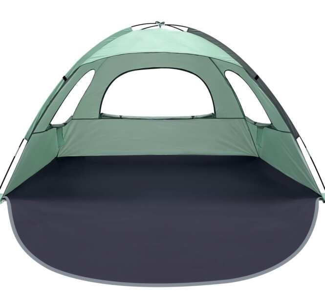 WhiteFang Beach Tent Anti-UV Portable Sun Shade Shelter for 3/4/6/8 Person, Exte