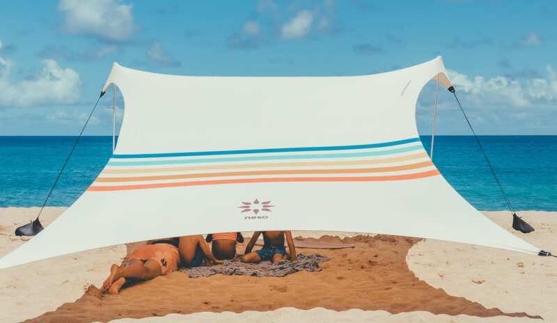 Neso Portable Beach Tent Sun Shelter with Sand Anchor - Lightweight Beach Shade 