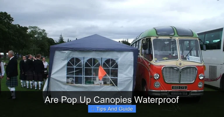 Are Pop Up Canopies Waterproof