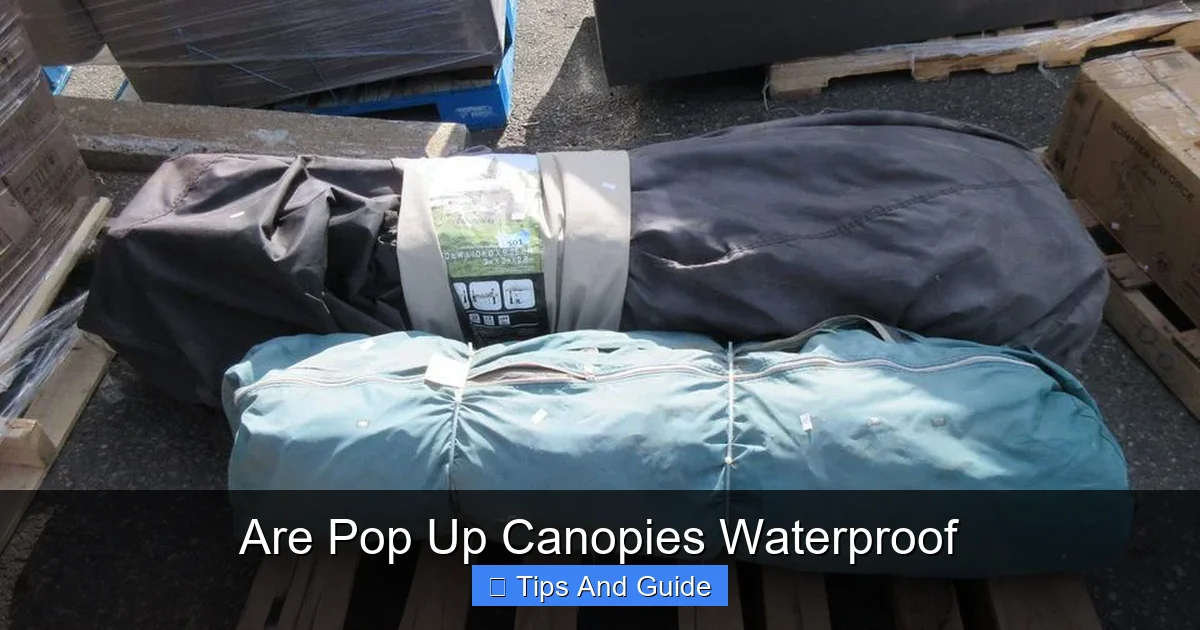 Are Pop Up Canopies Waterproof