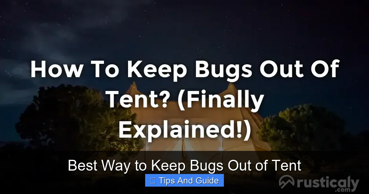 Best Way to Keep Bugs Out of Tent