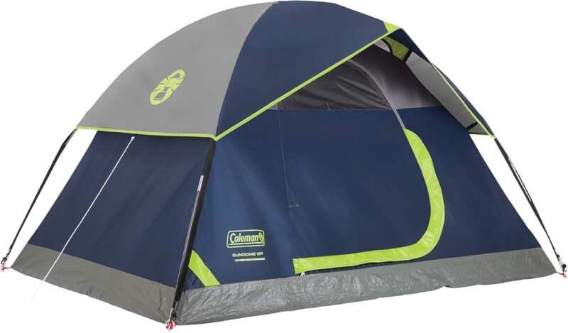 Coleman Sundome 2-6 Person Camping Tent: Sets Up in 10 Mins, Weatherpr