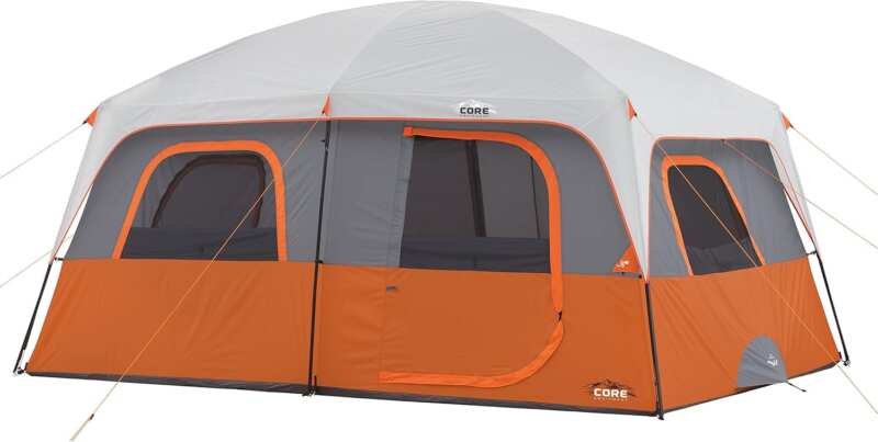 CORE 10/11/12 Person Multi-Room Cabin Tent for Family Camping and Outd