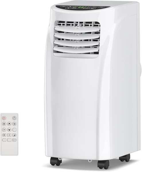 COSTWAY 8000 BTU Portable Air Conditioner: Cools 230 Sq.Ft, Dehumidifi