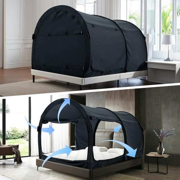 Alvantor Bed Canopy Tents: Dream Privacy, Breathable Grey Cottage Fram