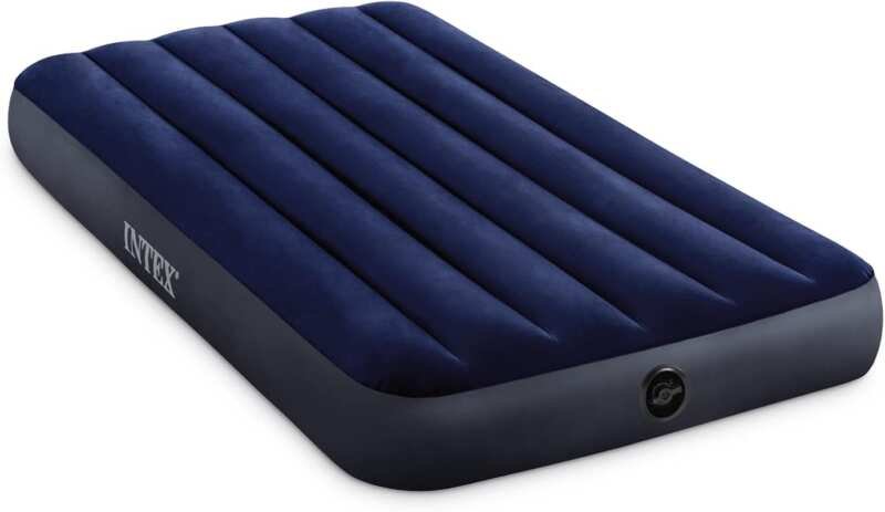 Intex Dura-Beam Fiber-Tech Twin Air Mattress, 10in Bed Height, 300lb C
