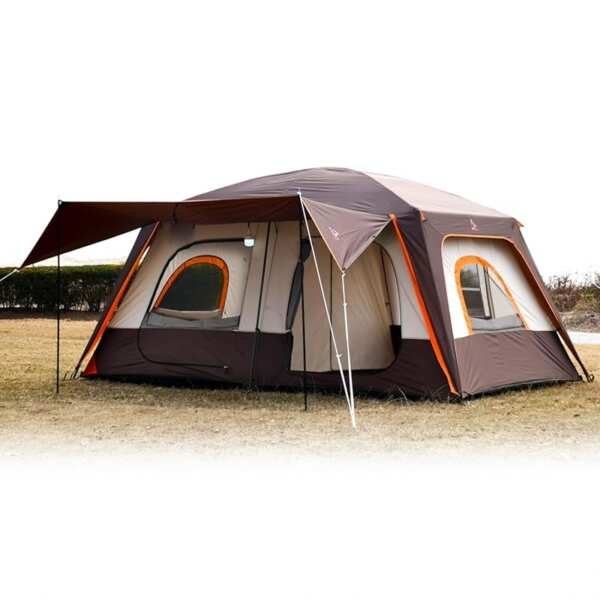 KTT 8-10-12 Person Family Cabin Tent, 2 Rooms, Waterproof, Double Laye