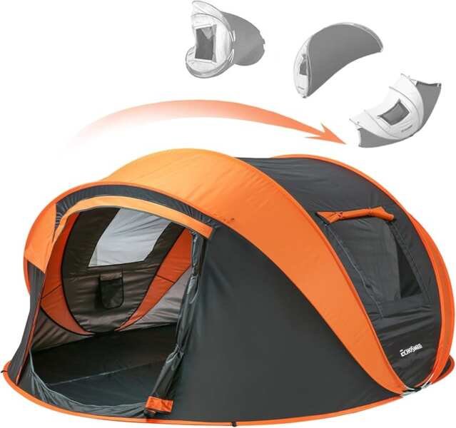 EchoSmile 2-6 Person Instant Pop Up Camping Tent