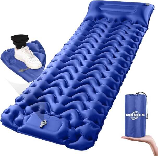 Ultralight Inflatable Sleeping Pad for Camping with Built-in Pump and 