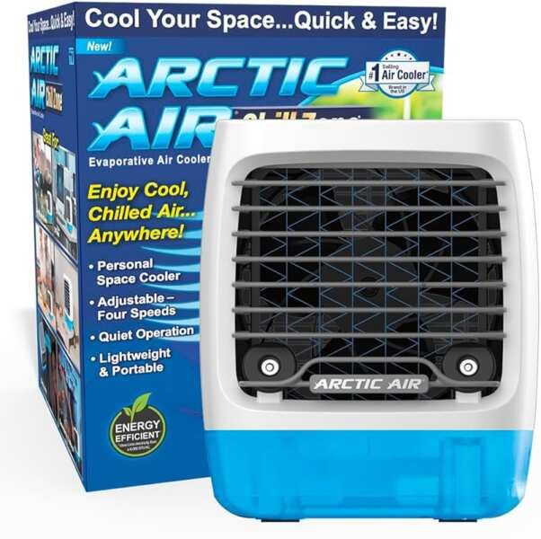 Arctic Air Chill Zone Evaporative Cooler, Portable Fan with Hydro-Chil