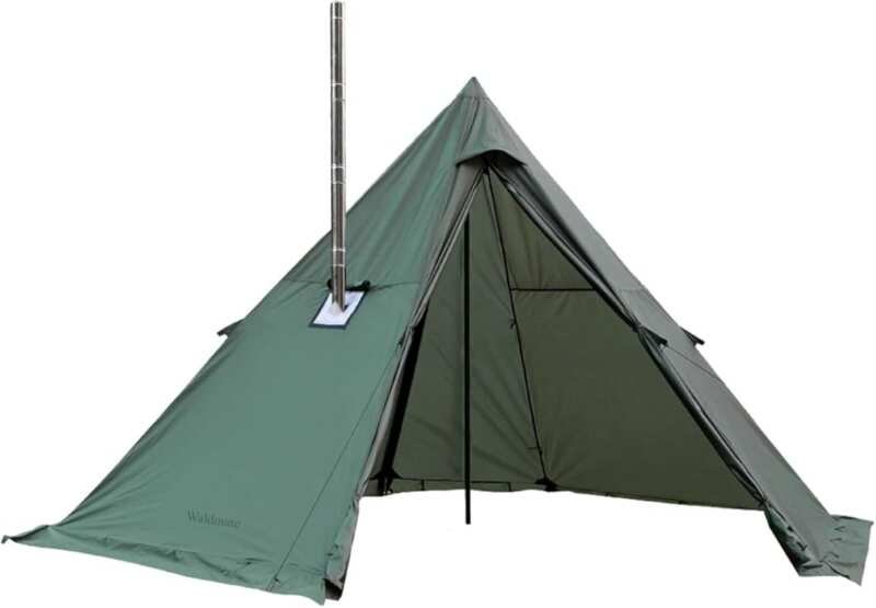 Tipi Hot Tent with Stove Jack & Snow Skirt for 2-5 Person Camping