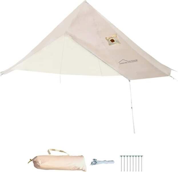DANCHEL OUTDOOR Waterproof Bell Tent Rain Fly for 4-Season Glamping