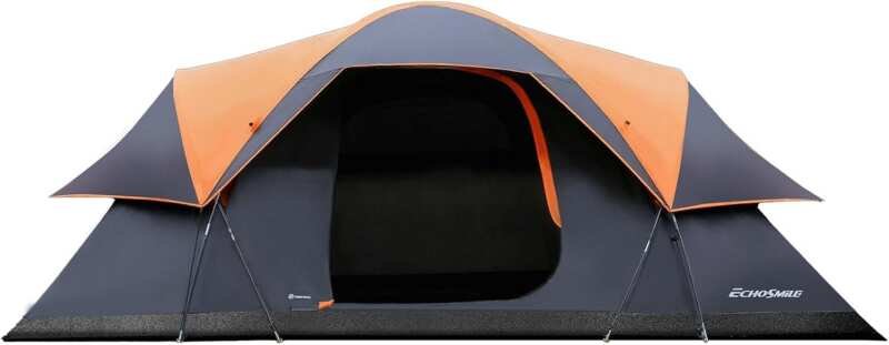 EchoSmile 10/12 Person Waterproof Family Camping Tent with Rainfly