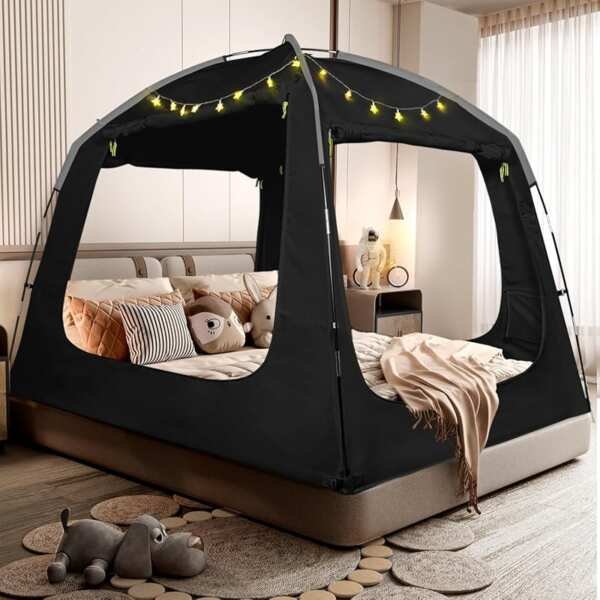 Breathable Adult & Kids Bed Tent Canopy, Big Dream Tent for Twin to Ki